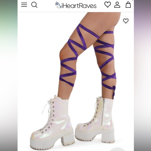 iHeartRaves Other Iheartraves Purple Stretchy Leg Wraps Poshmark